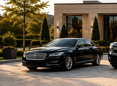 Black Lincoln Continental executive sedan